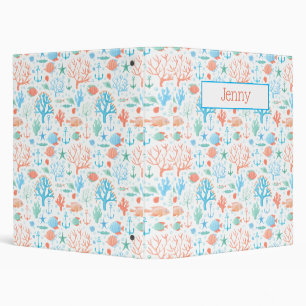 Classeur Bleu rose nautique