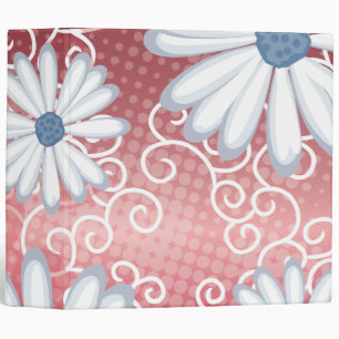 Classeur Bleu rouge bleu floral Motif de tatouage de margue