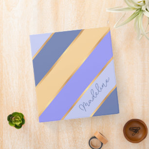 Classeur Bleu violet bleu violet jaune or rayures