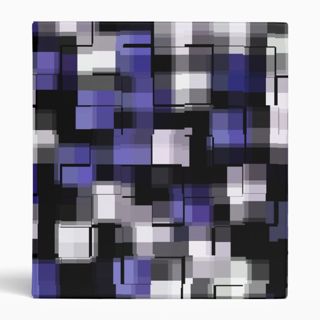 Classeur Bleu violet noir blanc tendance (Devant)