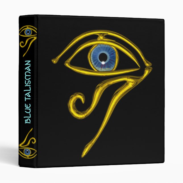 CLASSEUR BLEUE TALISMAN / OEIL OR HORUS (Devant/Côté)