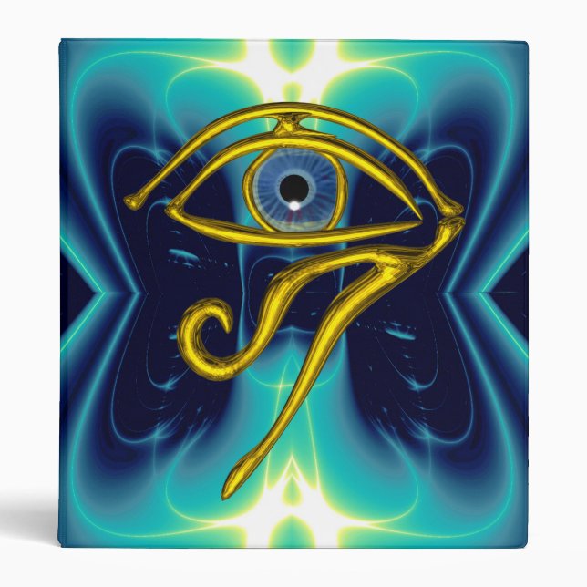 CLASSEUR BLEUE TALISMAN / OEIL OR HORUS (Devant)