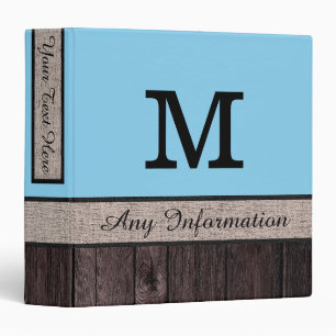 Classeur Blizzard Bleu Couleur Russe Look Bois Monogramme