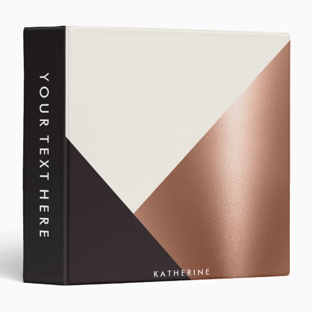 Classeur Bloc de couleur géométrique Abstrait (Devant/Côté)