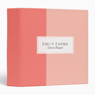 Classeur Bloc de couleur rose et rose du corail moderne
