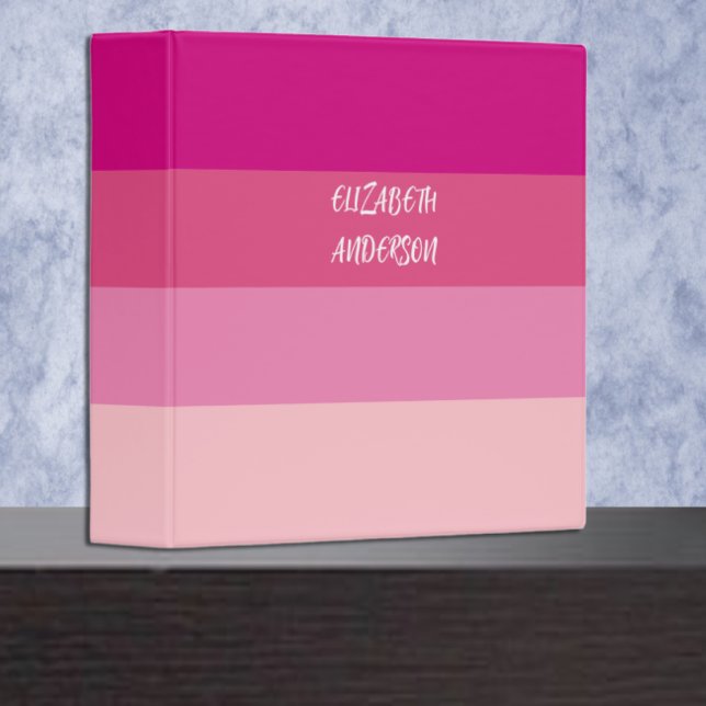 Classeur Blocage de couleur rose, bande horizontale (Créateur téléchargé)