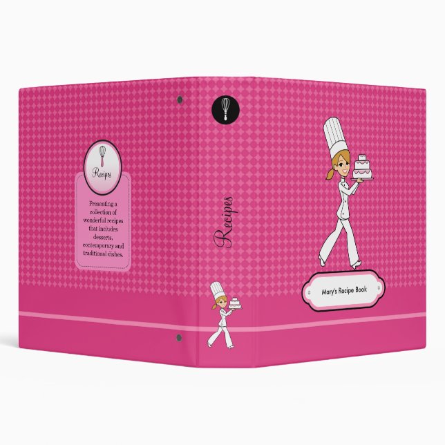 Classeur blond personnalisé de recette de Baker (Arrière-plan)