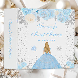 Classeur Blonde aux cheveux bleus en hiver Princesse douce