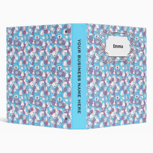 Classeur Blue Funny mignonne Tricot Kitten Ball