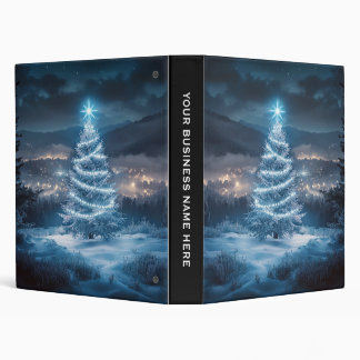 Classeur Blue Glowing Winter Night Christmas Tree
