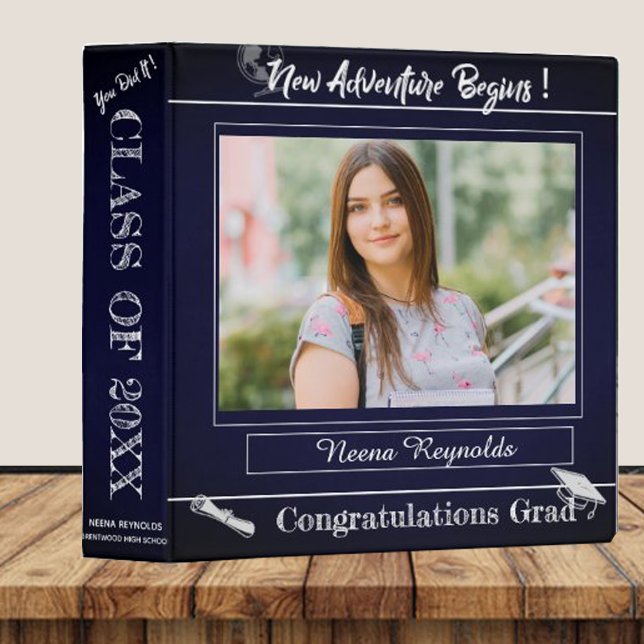 Classeur Blue Graduation Memories Photo scrapbook (Créateur téléchargé)