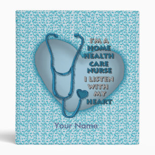 Classeur Blue Heart Home Soins de santé Infirmière