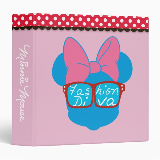 Classeur Blue Minnie | Diva Lunettes de soleil rouges (Devant/Côté)