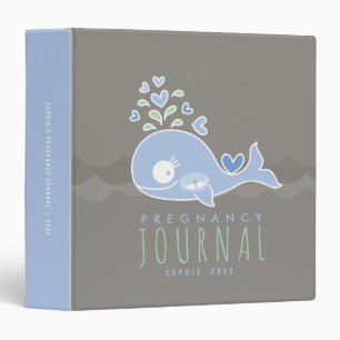 Classeur Blue Mom Whale Twin Boys Pregnancy Journal Classeu