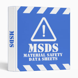 Classeur Blue MSDS Material Safety Data Sheets
