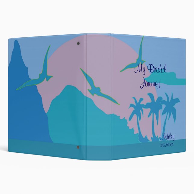 Classeur Blue Ocean Paradise Theme Bride's Book (Arrière-plan)