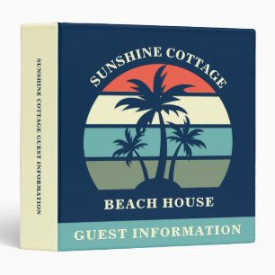 Classeur Blue Palm Tree Beach House Information de la clien