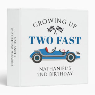 Classeur Blue Racing Car 2e anniversaire Souvenirs