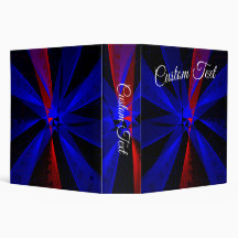 Blueberry Color Abstract Geometric Binder