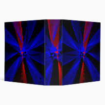 Blueberry Color Abstract Geometric Binder