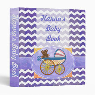 Classeur Blueberry Smear Chevron Motif Baby Book