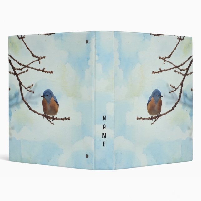 Classeur Bluebird Bird Art Personal Notebook Binder (Arrière-plan)