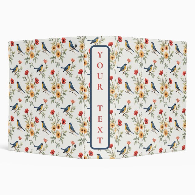 Classeur Bluebirds et Fleurs (Arrière-plan)