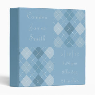 Classeur Blues Jacquard Baby Book