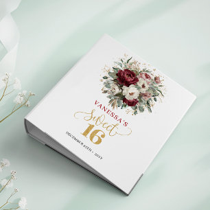 Classeur Blush Burgundy Floral Artistic Sweet Seize