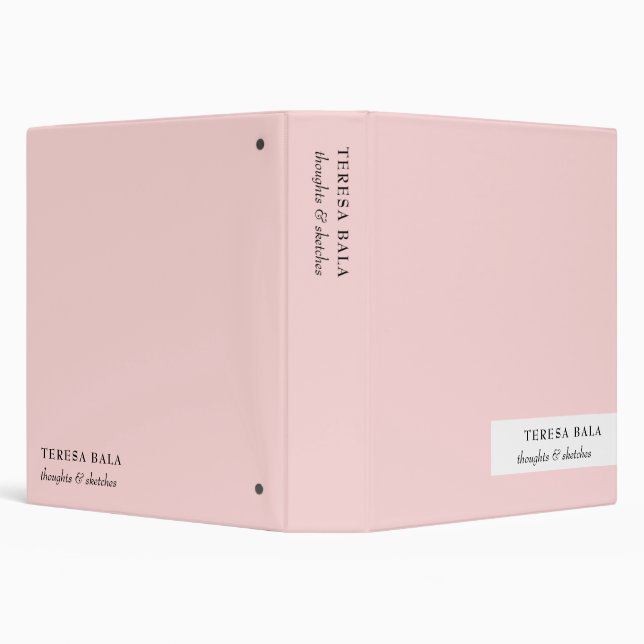 Classeur Blush Pink | Modern Feminine Minimalist Design (Arrière-plan)