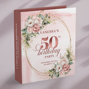Classeur Blush Rose Gold Photo Anniversaire 50 Ans