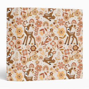 Classeur Boeuf mignon cerf modèle floral