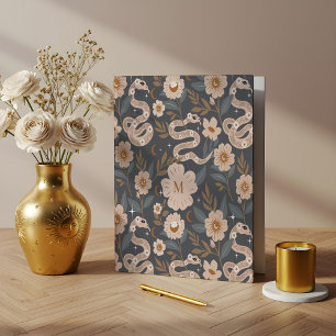Classeur Boho Chic Floral Snake & Moon Motif Organisateur