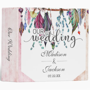 Classeur Boho Dreamcatcher & Feathers Mariage Album photo