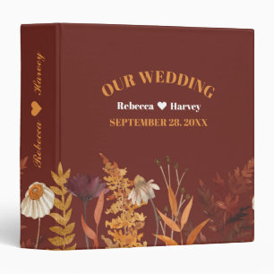Classeur Boho Fleur sauvage Terracotta Mariage de automne d