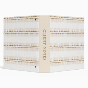 Classeur Boho géo lignes simples beige blanc rustique