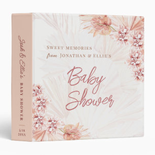 Classeur Boho Pampas Grass Wedding planner Organisateur Blu