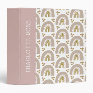 Classeur Boho Rainbow Rose Gold Baby Album photo