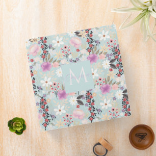 Classeur Boho rose Fleurs sauvages Floral Skylight Peinture