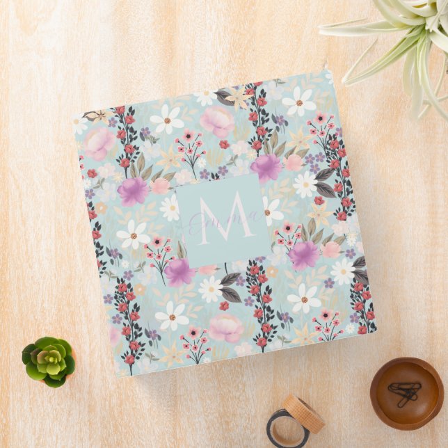 Classeur Boho rose Fleurs sauvages Floral Skylight Peinture (In Situ)