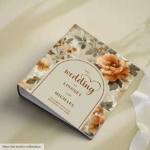 Classeur Boho Rustique Terre Cuite Ivoire Sage Floral Mémoi