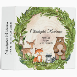 Classeur Bois animaux bois bois bois rondelle baby shower f