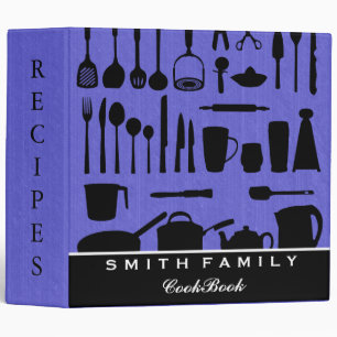 Classeur Bois personnalisé de livre de cuisine de recette