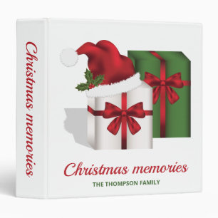 Classeur Boîtes Cadeaux Avec Un Chapeau De Père Noël - Souv