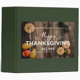 Classeur Bon thanksgiving Gourds sur bois rustique