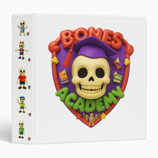 Classeur Bones Academy avec les Boneheads (Devant/Côté)