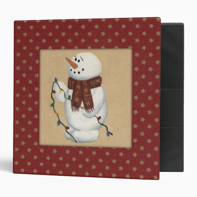 Classeur Bonhomme de neige avec l'album de lumières (Devant/intérieur)