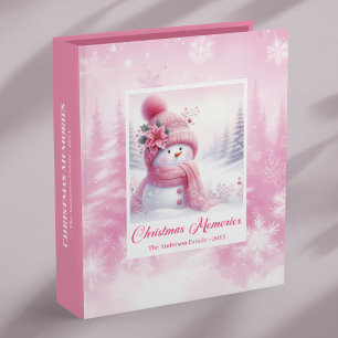 Classeur Bonhomme de neige rose pour enfants, album de souv