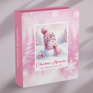 Classeur Bonhomme de neige rose pour enfants, album de souv