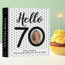 Bonjour 70 Votre Photo Anniversaire Points Noirs &